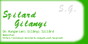 szilard gilanyi business card